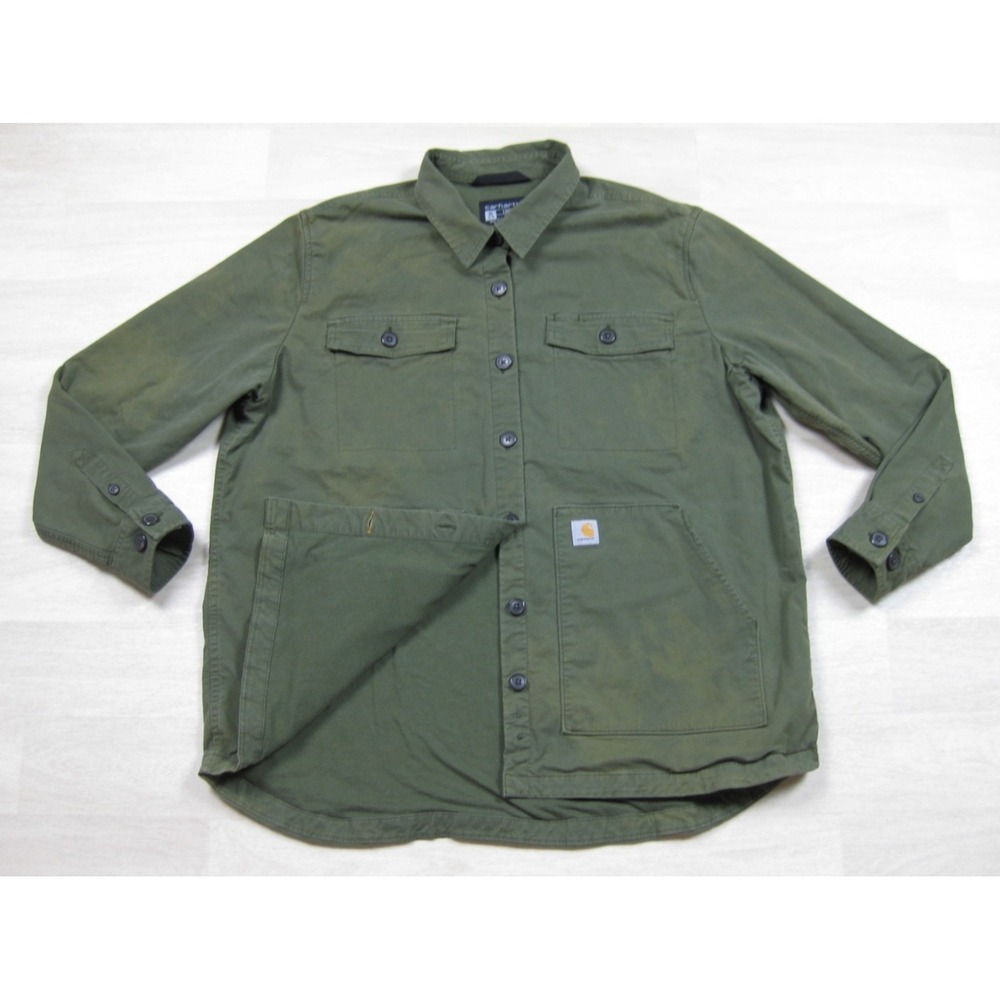 Carhartt Loose Fit Midweight Twill Lined Overshirt Women's (XL) Workwear Shacket